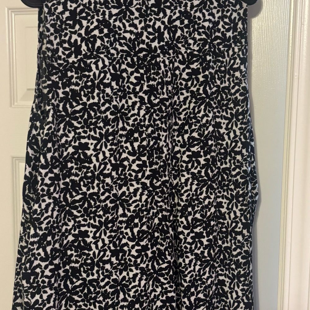 Terra & Sky Black and White Floral Maxi Dress